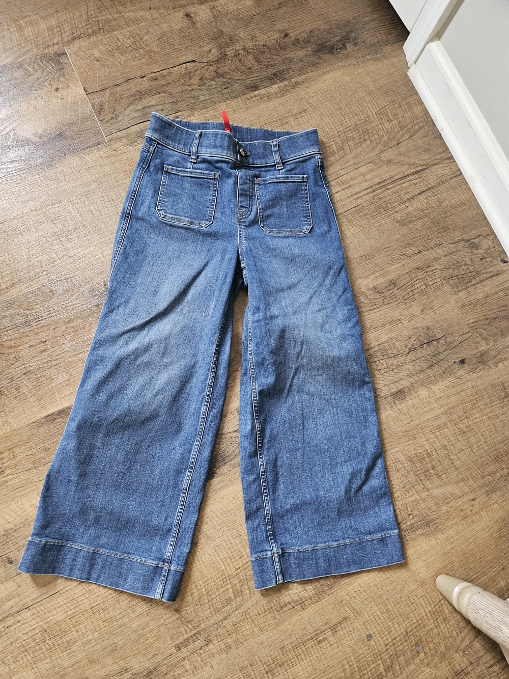 Women’s Wide-Leg Blue Denim Jeans SPANX SMALL Petite
